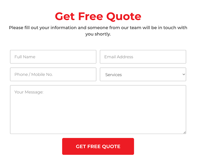 free quote form