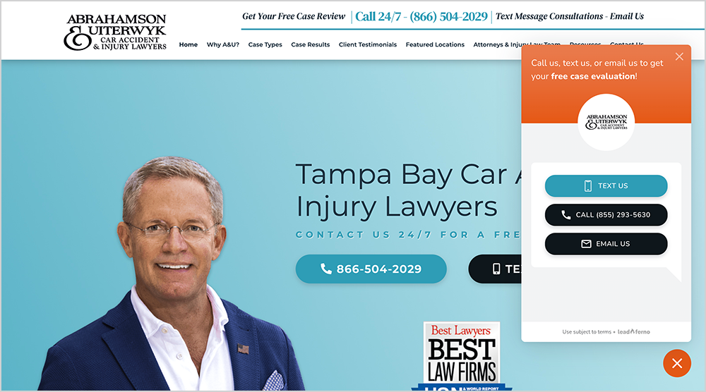 lawyer text marketing widget