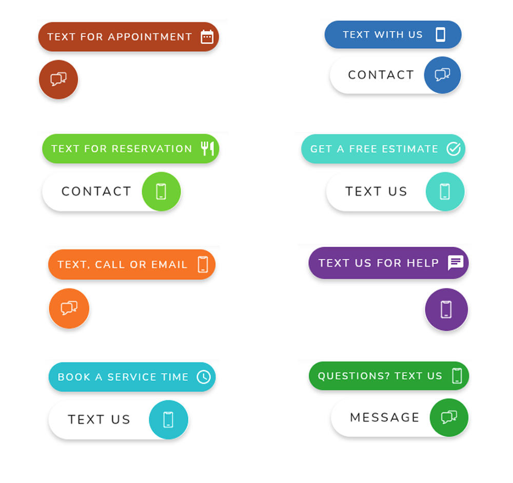 call to action buttons for texting widget
