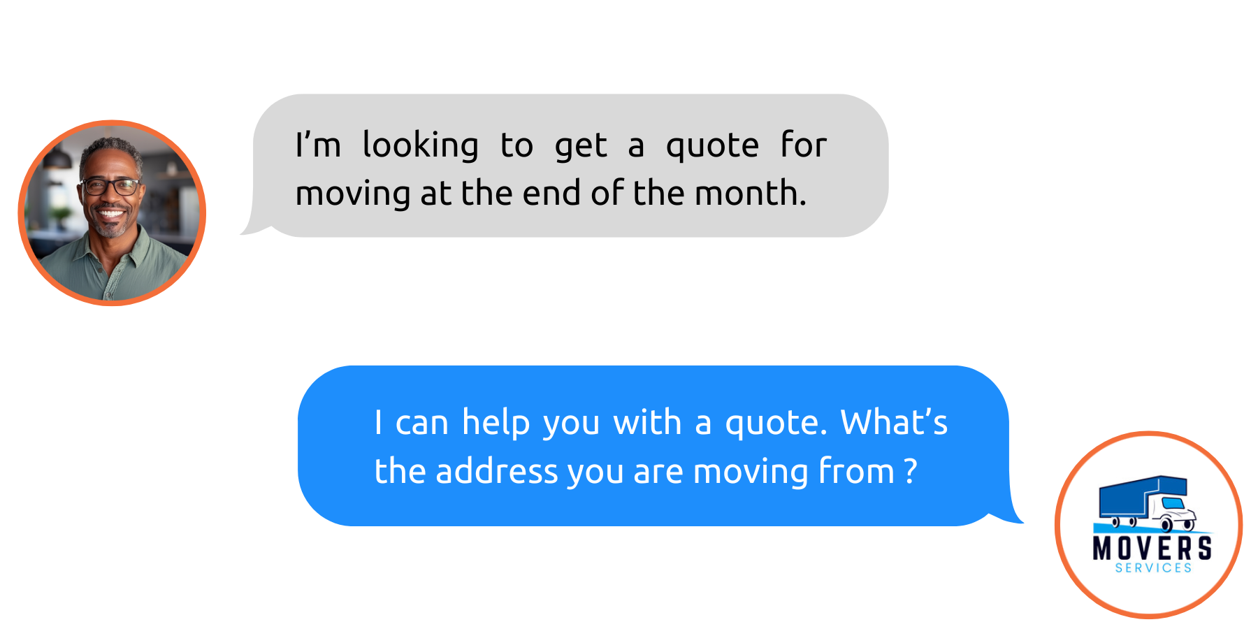 SMS moving quote