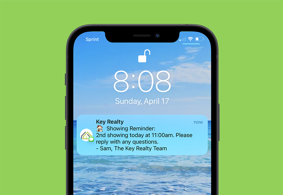 real estate text reminder