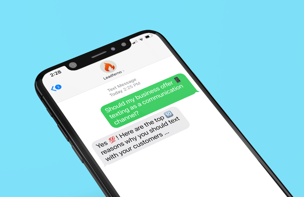 Top 10 Reasons To Text With Customers - Leadferno